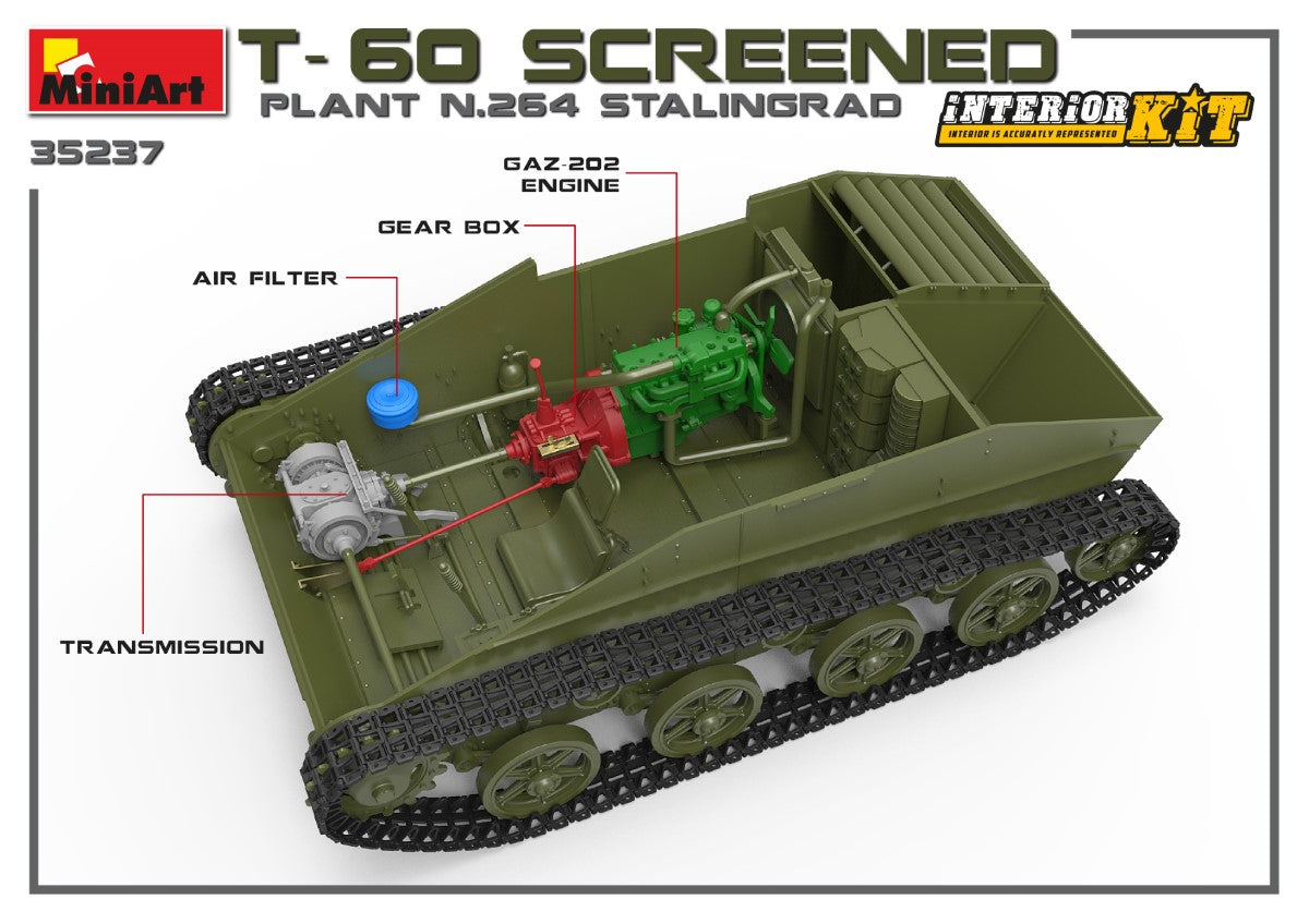 1/35 T60 Screened Plant #264 Stalingrad Interior Kit - Hobby Sense