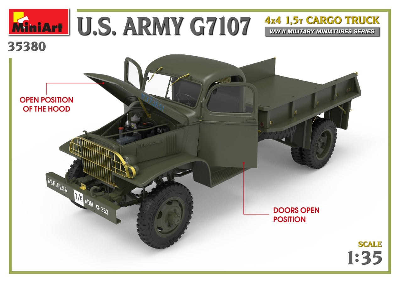 1/35 US Army G7107 4X4 1,5t Cargo Truck - Hobby Sense