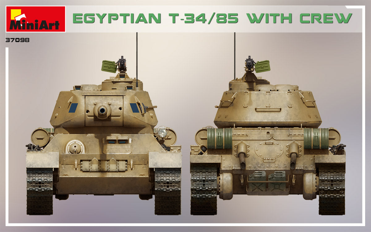 1/35 Egyptian T34/85 w/crew Tank - Hobby Sense