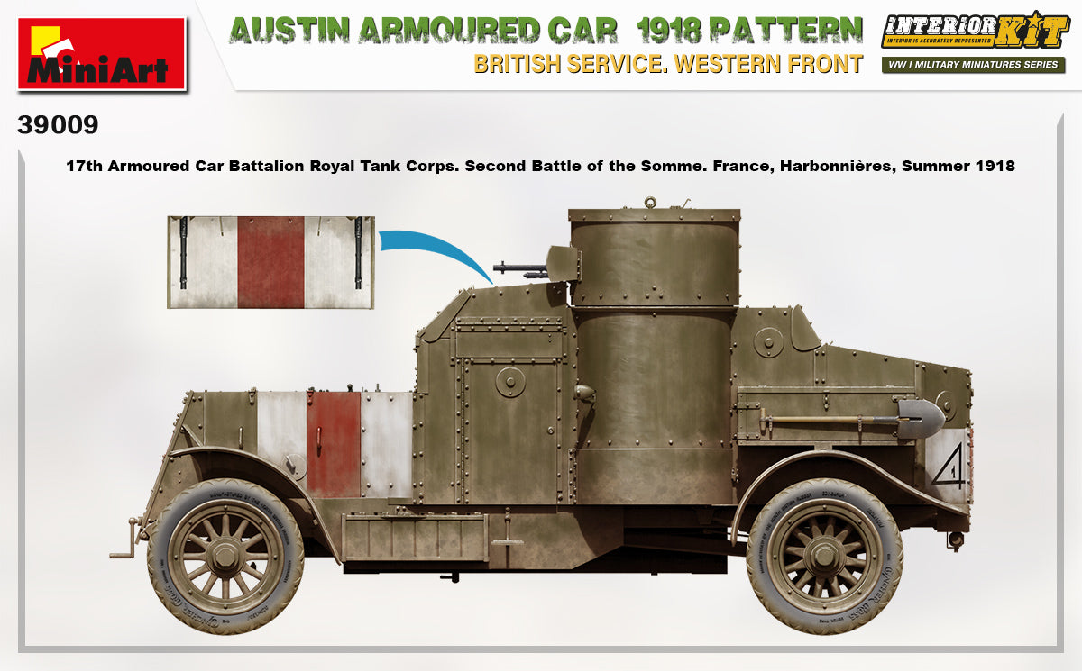 1/35 Austin Armoured Car 1918 Pattern. British Service. Western Front . Interior Kit - Hobby Sense