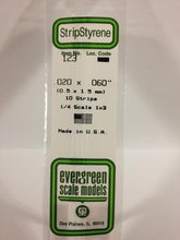 Selection of Evergreen Polystyrene Part I SKU'S 100-246 - Hobby Sense