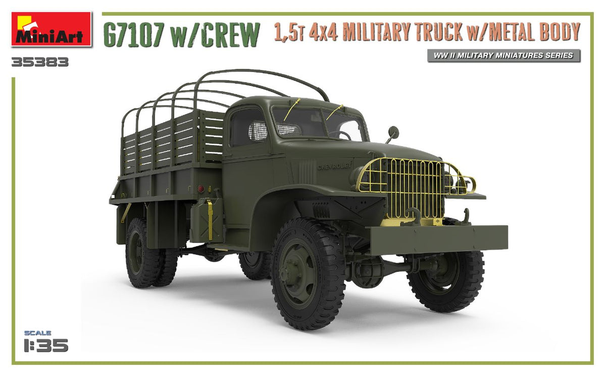 1/35 G7107 W/Crew 1,5T 4X4 Cargo Truck W/Metal Body - Hobby Sense