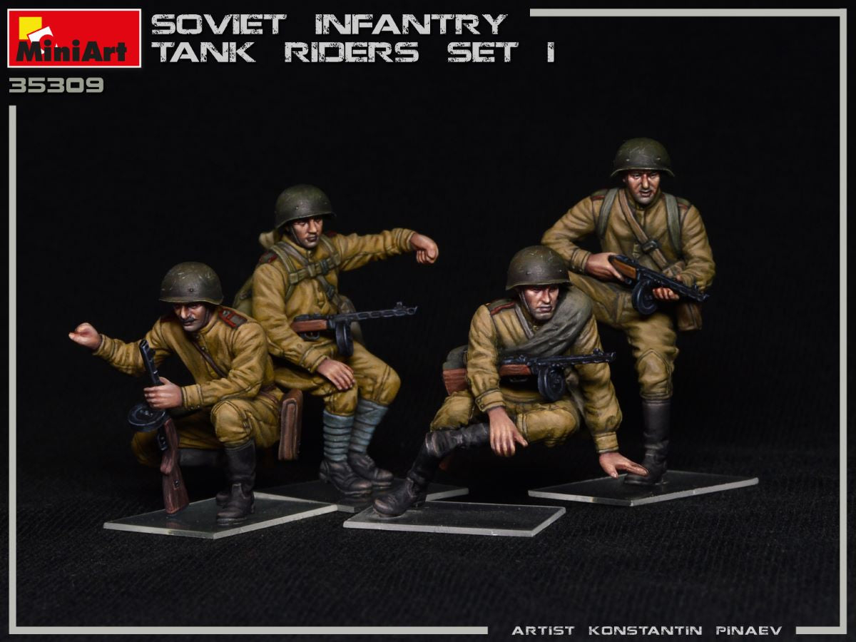 1/35 Soviet Infantry Tank Riders Set 1 - Hobby Sense