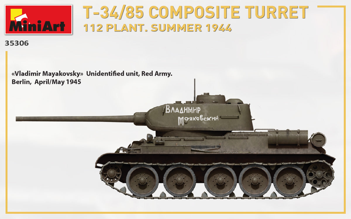 1/35 T34 85 Composite Turret 112 Plant, Summer 1944 - Hobby Sense