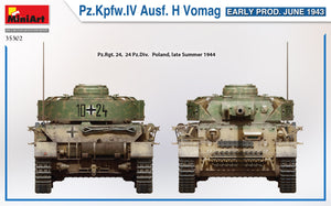 1/35 Pz.Kpfw.IV Ausf. H Vomag. Early Production June 1943 - Hobby Sense
