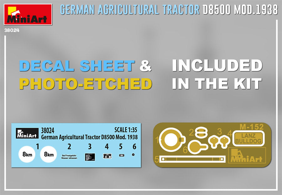 1/35 German Agricultural Tractor D8500 Mod. 1938 - Hobby Sense