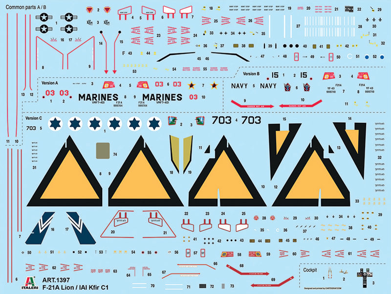 1/72 IAF F-21A Lion/Kfir C.1 - Hobby Sense