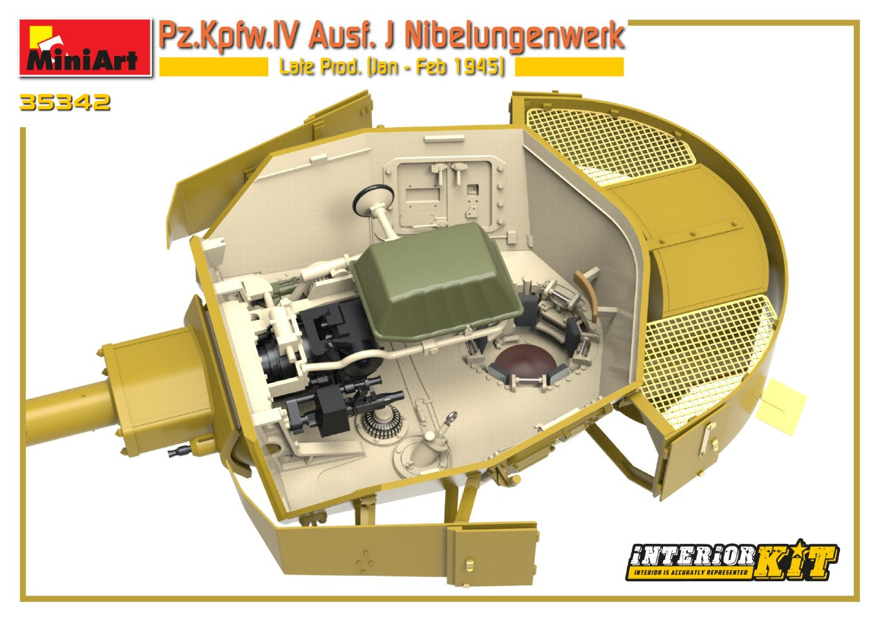 1/35 Pz.Kpfw.IV Ausf. J Nibelungenwerk Late Prod. (Jan - Feb 1945) Interior Kit - Hobby Sense