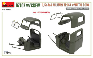 1/35 G7107 W/Crew 1,5T 4X4 Cargo Truck W/Metal Body - Hobby Sense