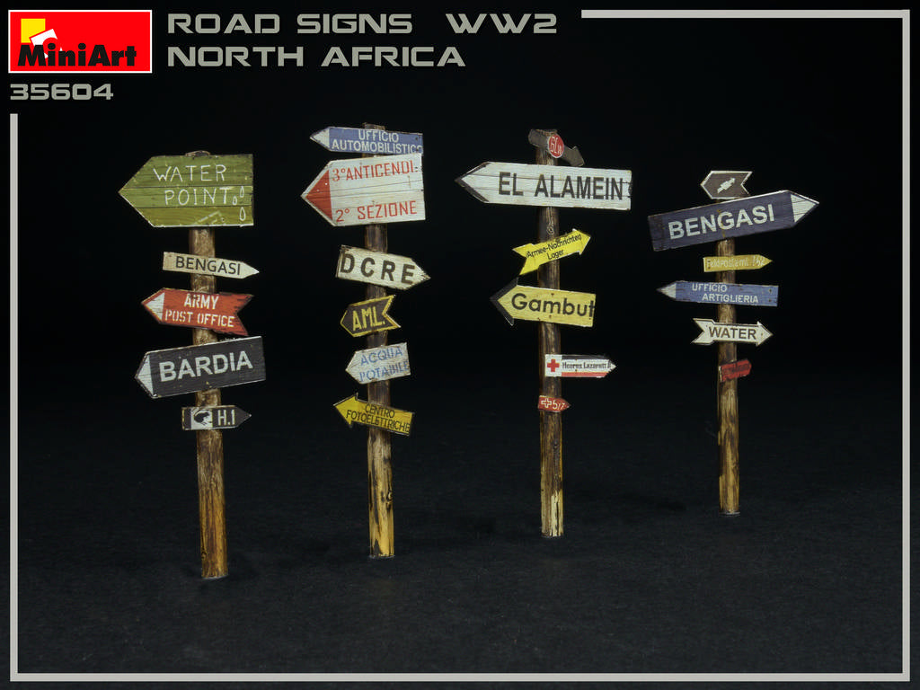 1/35 Road Signs WW2, North Africa - Hobby Sense