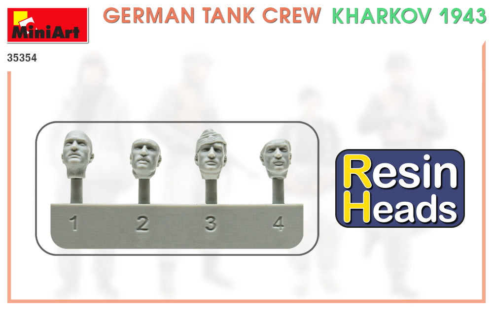 1/35 German Tank Crew. Kharkov 1943. Resin Heads - Hobby Sense