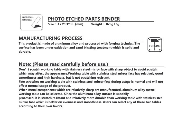 Dspiae Photo Etched Parts Bender - Hobby Sense