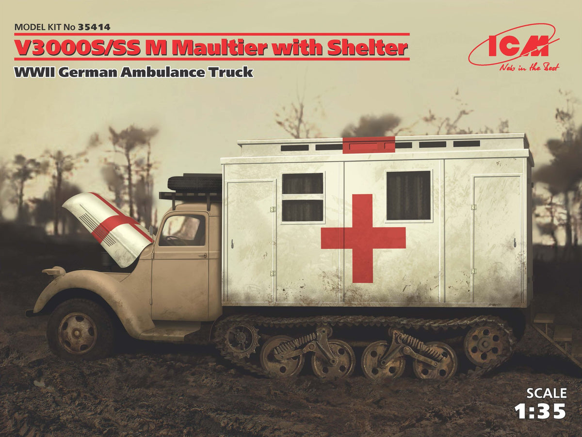 1/35 V3000S/SS M Maultier with shelter, German ambulance truck - Hobby Sense