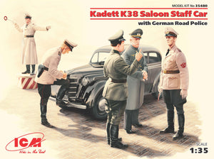 1/35 Kadett K38 Saloon staff car with German road police - Hobby Sense