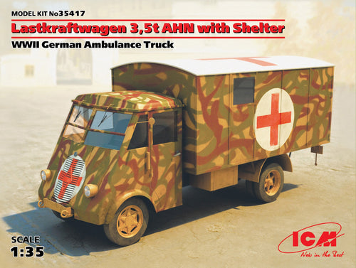 1/35 Lastkraftwagen 3.5 t AHN with shelter, WWII German ambulance - Hobby Sense