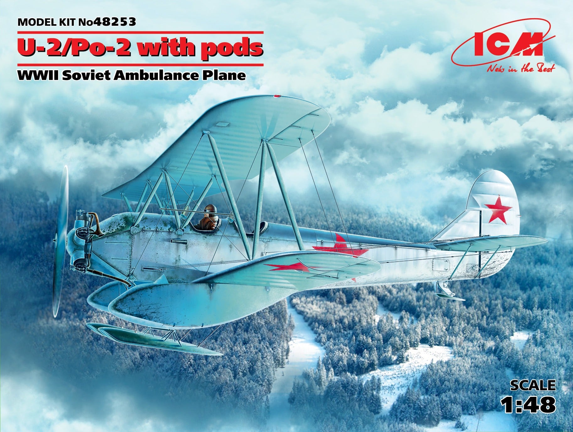 1/48 U-2/Po-2 with pods, WWII Soviet ambulance plane - Hobby Sense