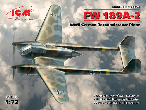 1/72 FW 189A-2, WWII German Reconnaissance Plane - Hobby Sense