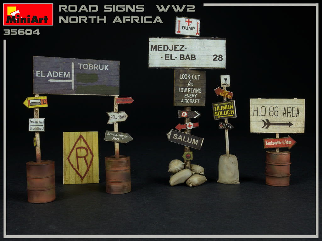 1/35 Road Signs WW2, North Africa - Hobby Sense