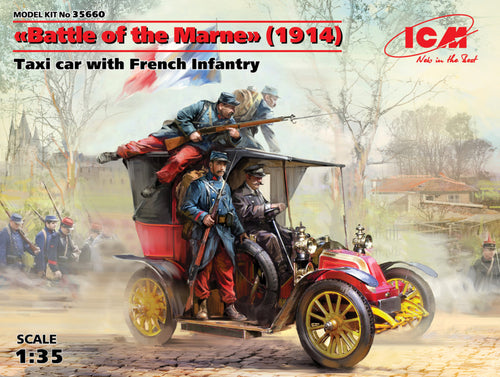 1/35 Battle of the Marne (1914), Taxi car with French Infantry - Hobby Sense