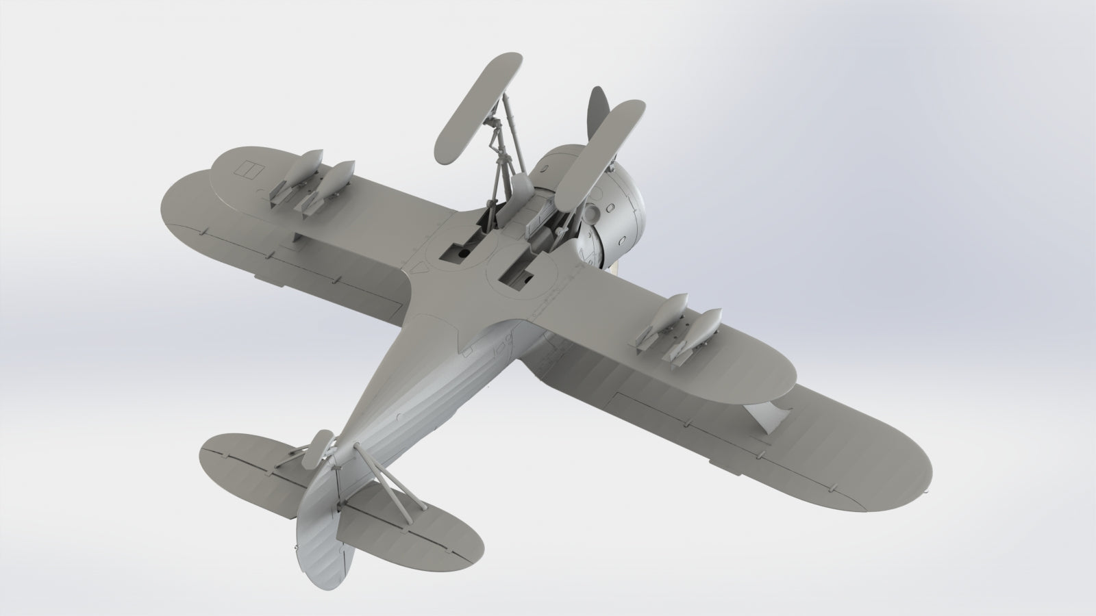 1/32 I-153 (winter version) WWII Soviet Fighter - Hobby Sense