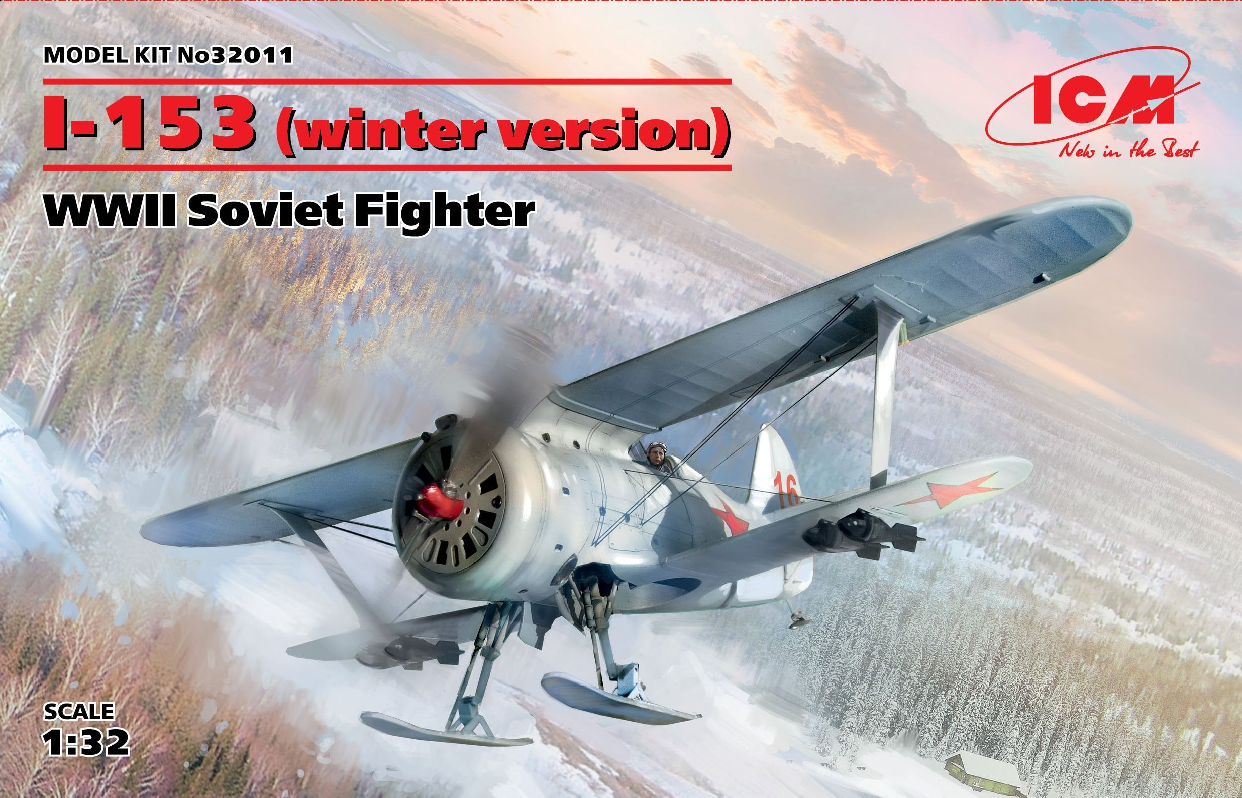 1/32 I-153 (winter version) WWII Soviet Fighter - Hobby Sense