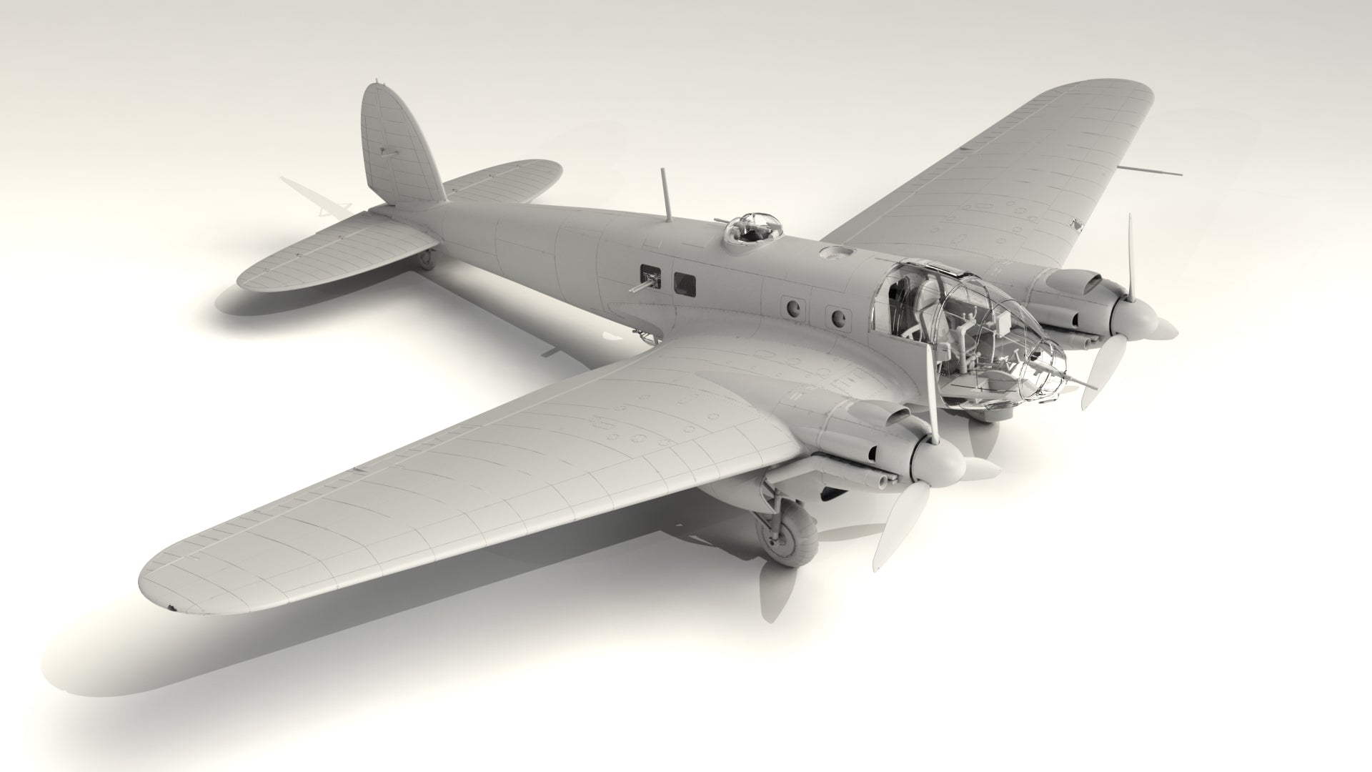 1/48 He 111H-20, WWII German Bomber - Hobby Sense