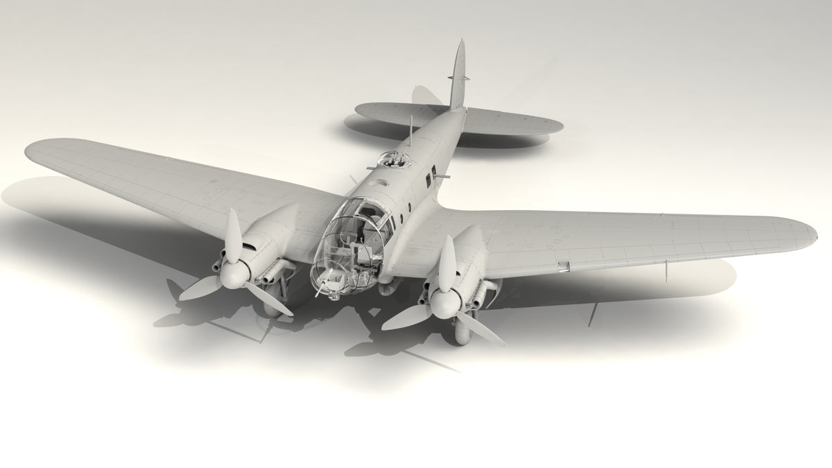 1/48 He 111H-20, WWII German Bomber - Hobby Sense