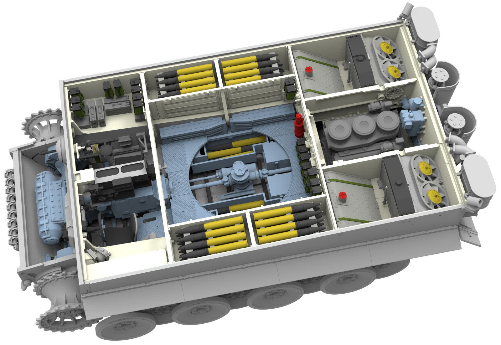 1/35 Tiger I, w/Full Interior & Clear Parts of the Hull & Turret - Hobby Sense
