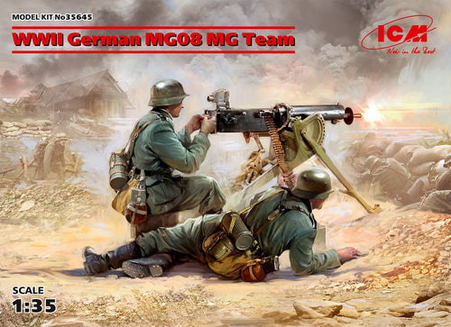 1/35 WWII German MG08 MG Team - Hobby Sense
