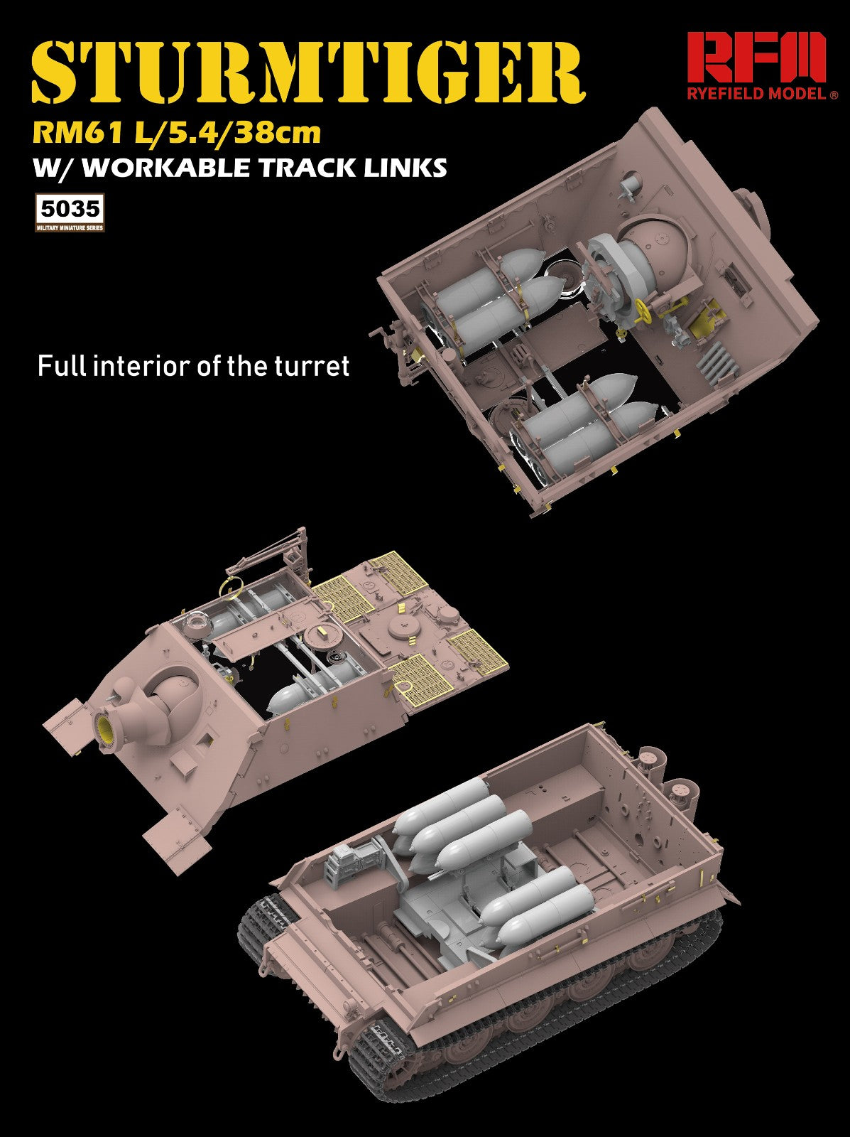 1/35 Sturmtiger with Workable Track Links - Hobby Sense