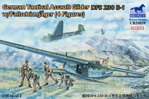1/35 German Tactical Assault Glider DFS 230 B-1 w/Fallschirmjager (4 figures) - Hobby Sense