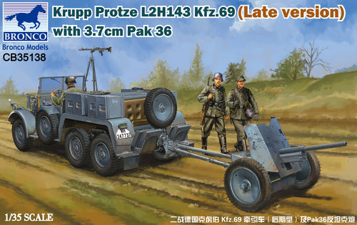 1/35 Krupp Protze L2H143 Kfz.69 (Late Version) w/3.7cm Pak36 - Hobby Sense