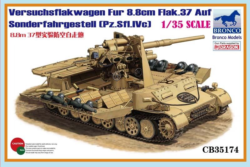 1/35 Versuchsflakwagen Fur 8.8cm Flak.37 Auf Sonderfahrgetsell - Hobby Sense