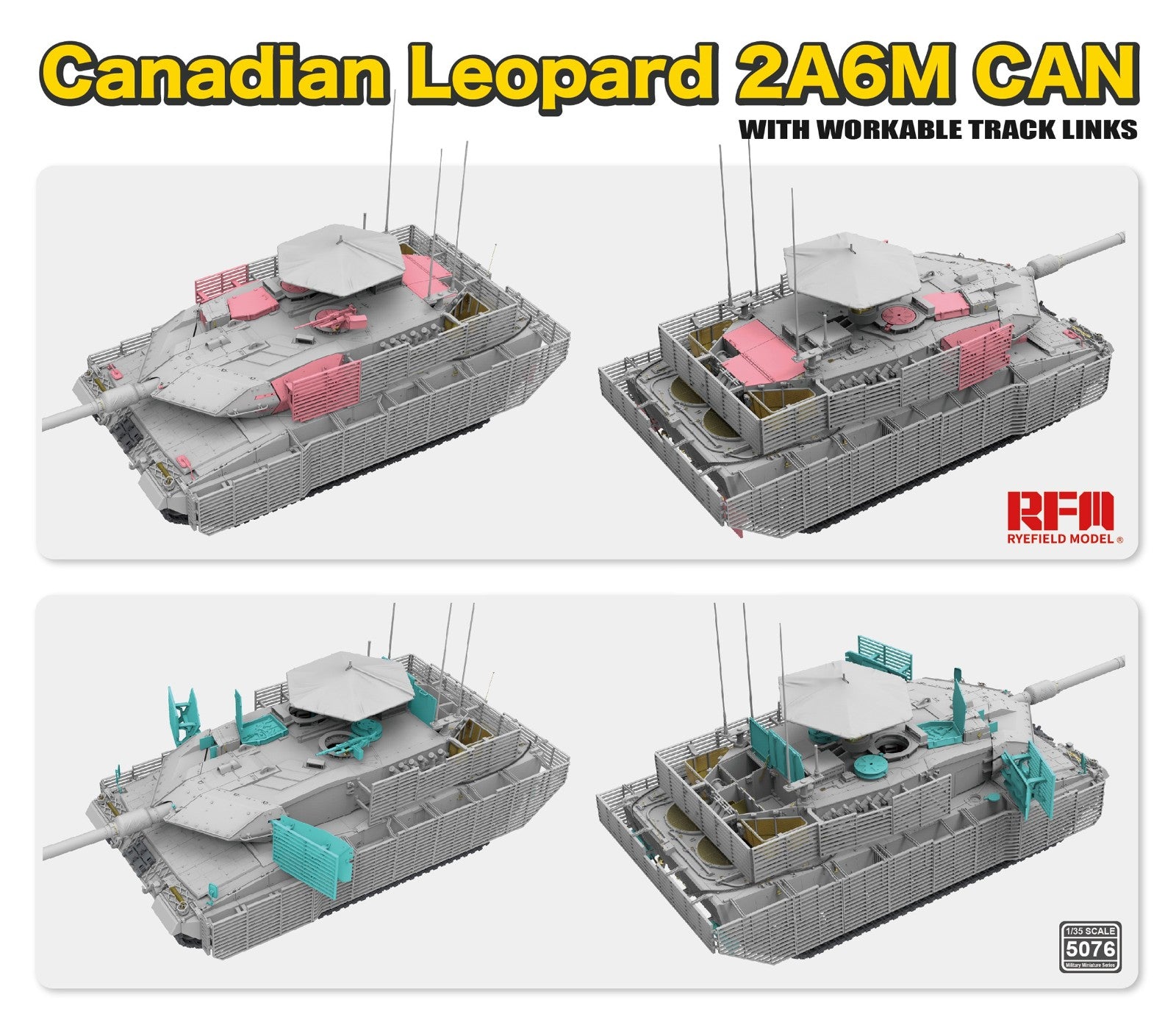 1/35 Canadian Leopard 2A6M CAN w/workable track links - Hobby Sense