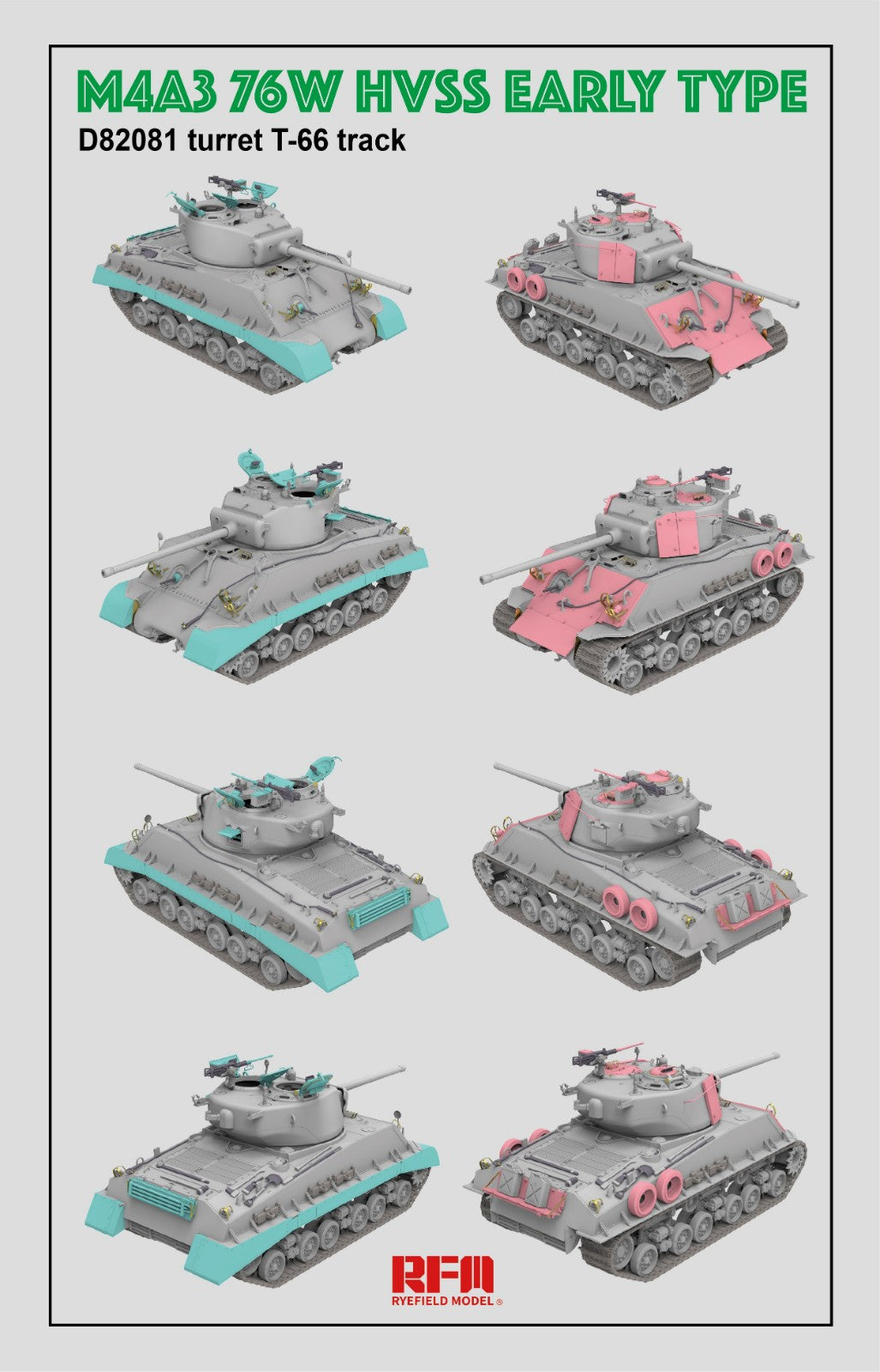 1/35 Sherman M4A3 76W HVSS Eearly Type - Hobby Sense