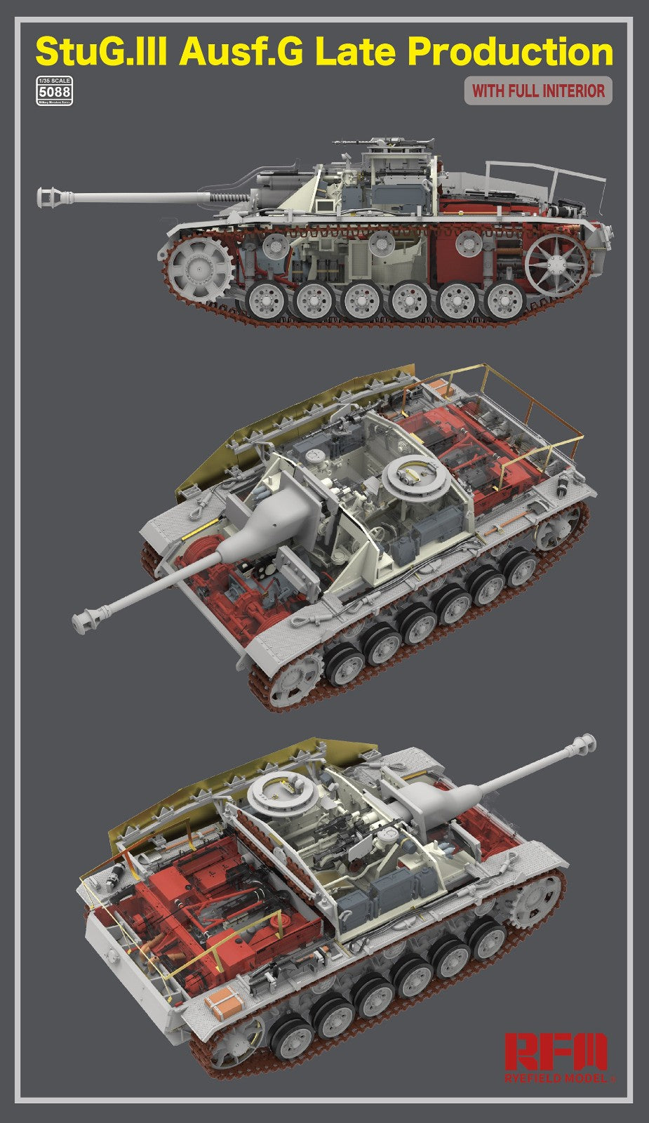 1/35 StuG.III Ausf.G Late Production, Full Interior - Hobby Sense
