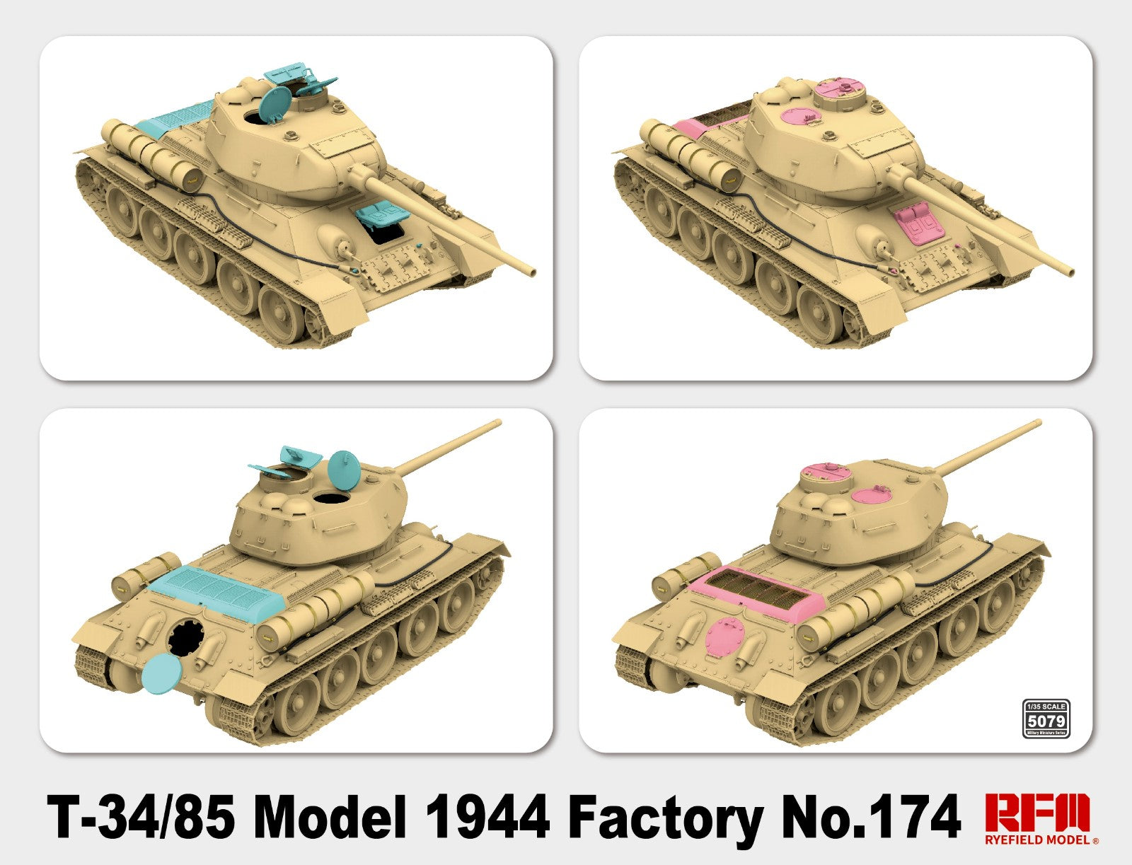 1/35 T-34/85 Model 1944 Factory No.174 - Hobby Sense
