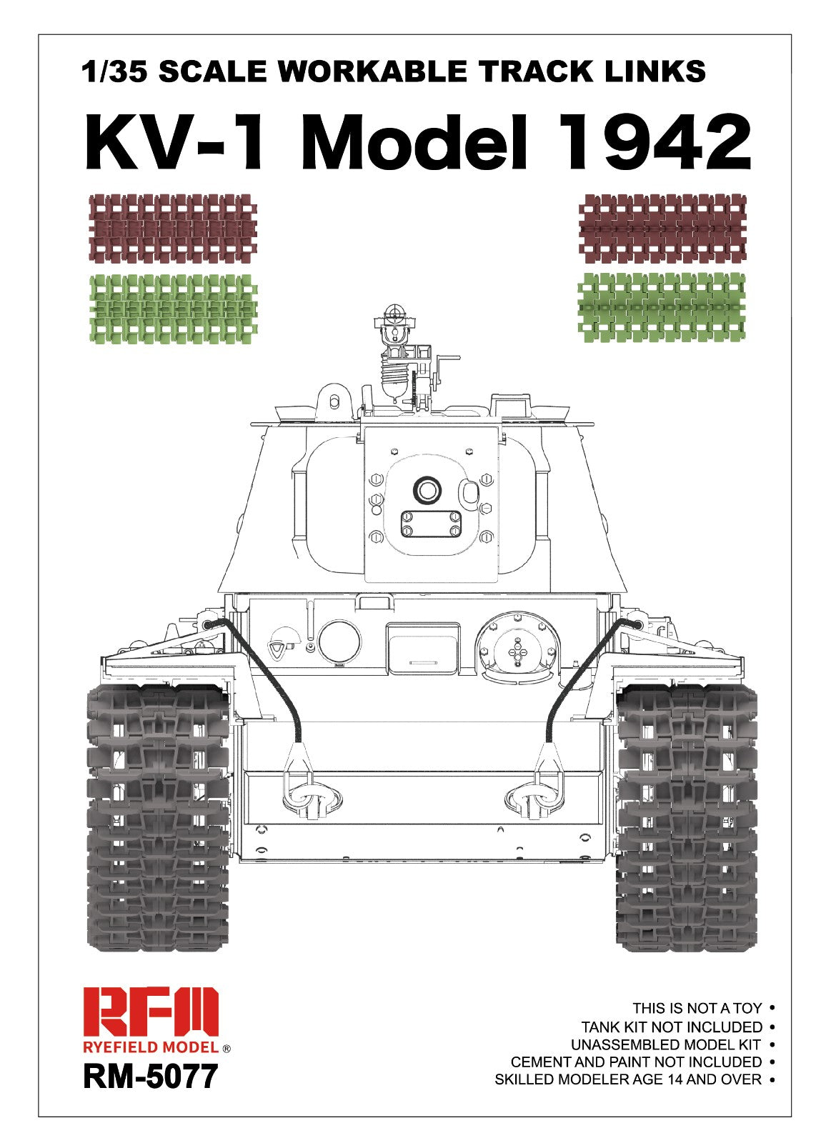 1/35 KV-1 Workable Track Links - Hobby Sense