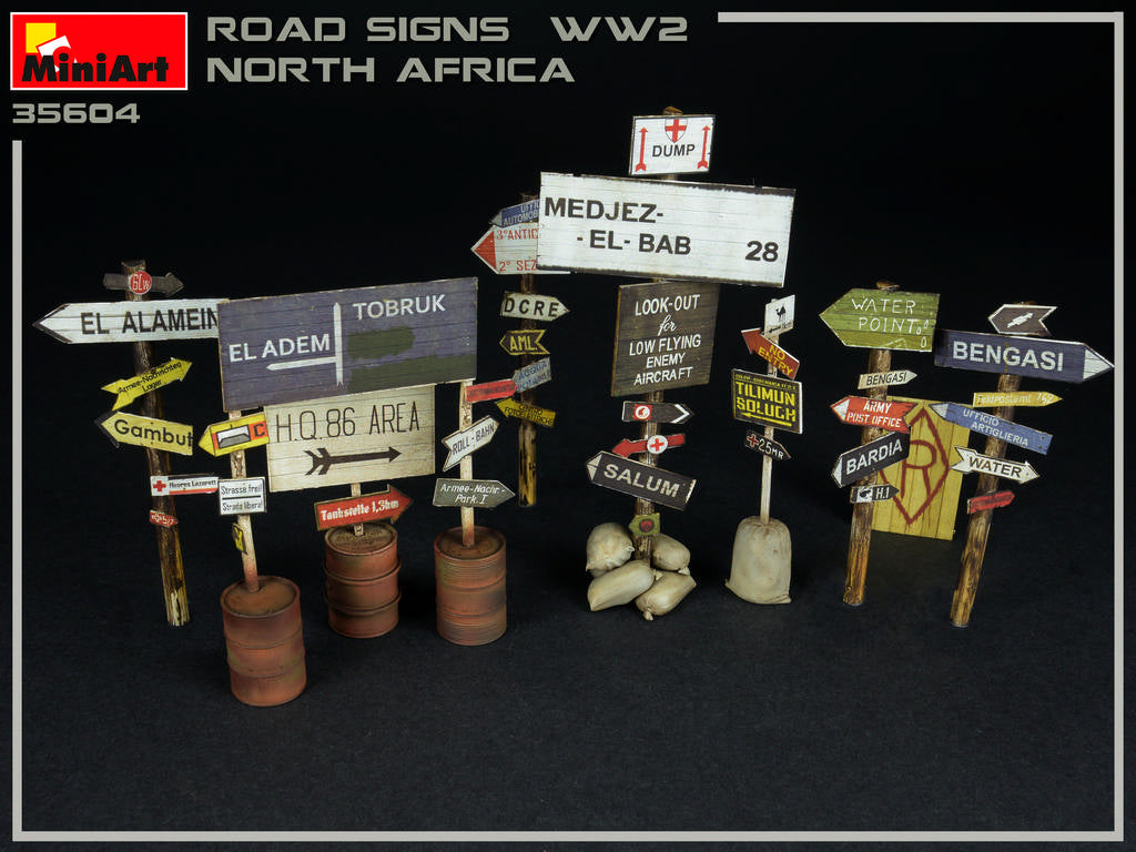 1/35 Road Signs WW2, North Africa - Hobby Sense