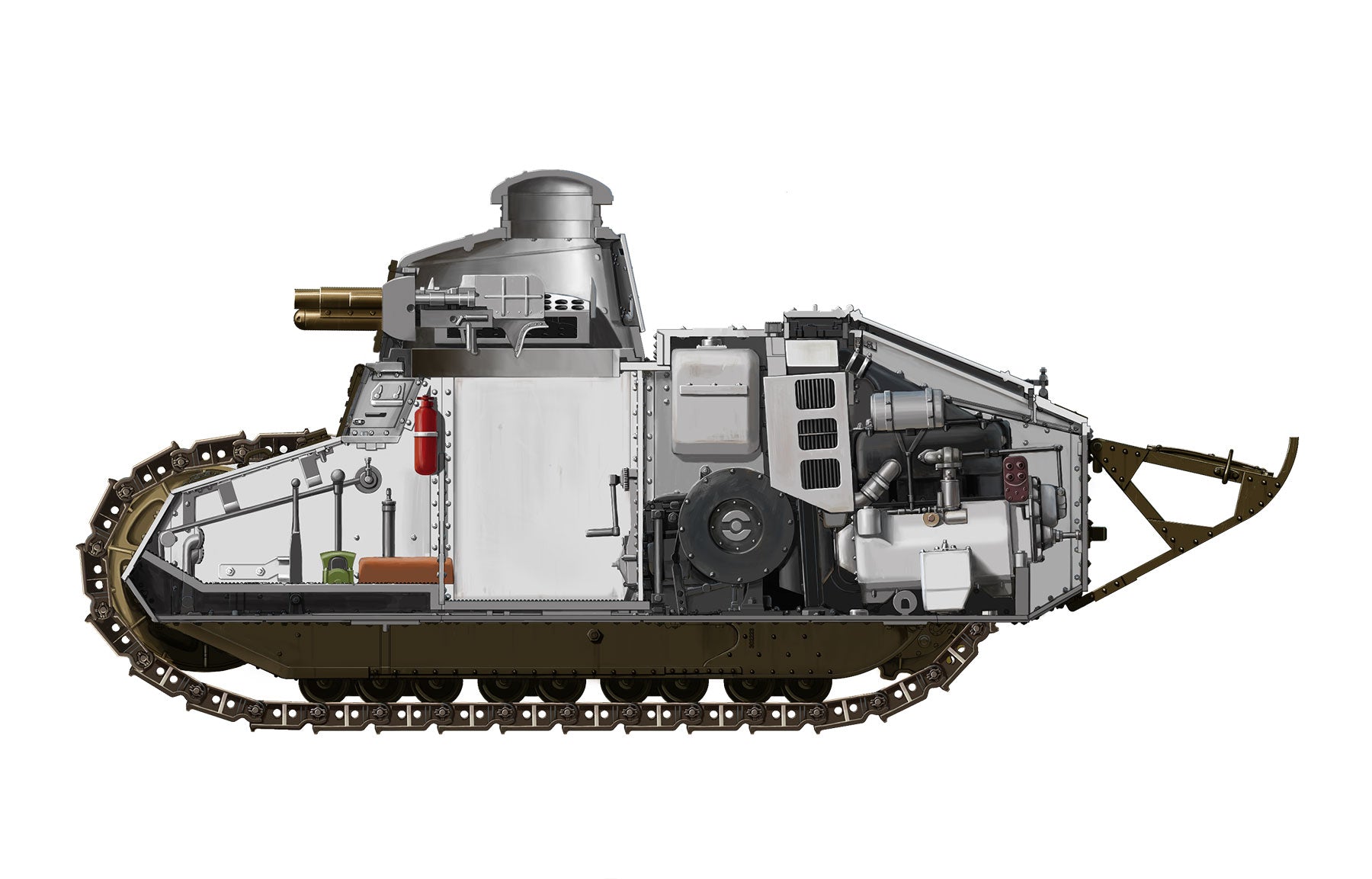1/35 French FT-17 Light Tank (Cast Turret), Full Interior - Hobby Sense