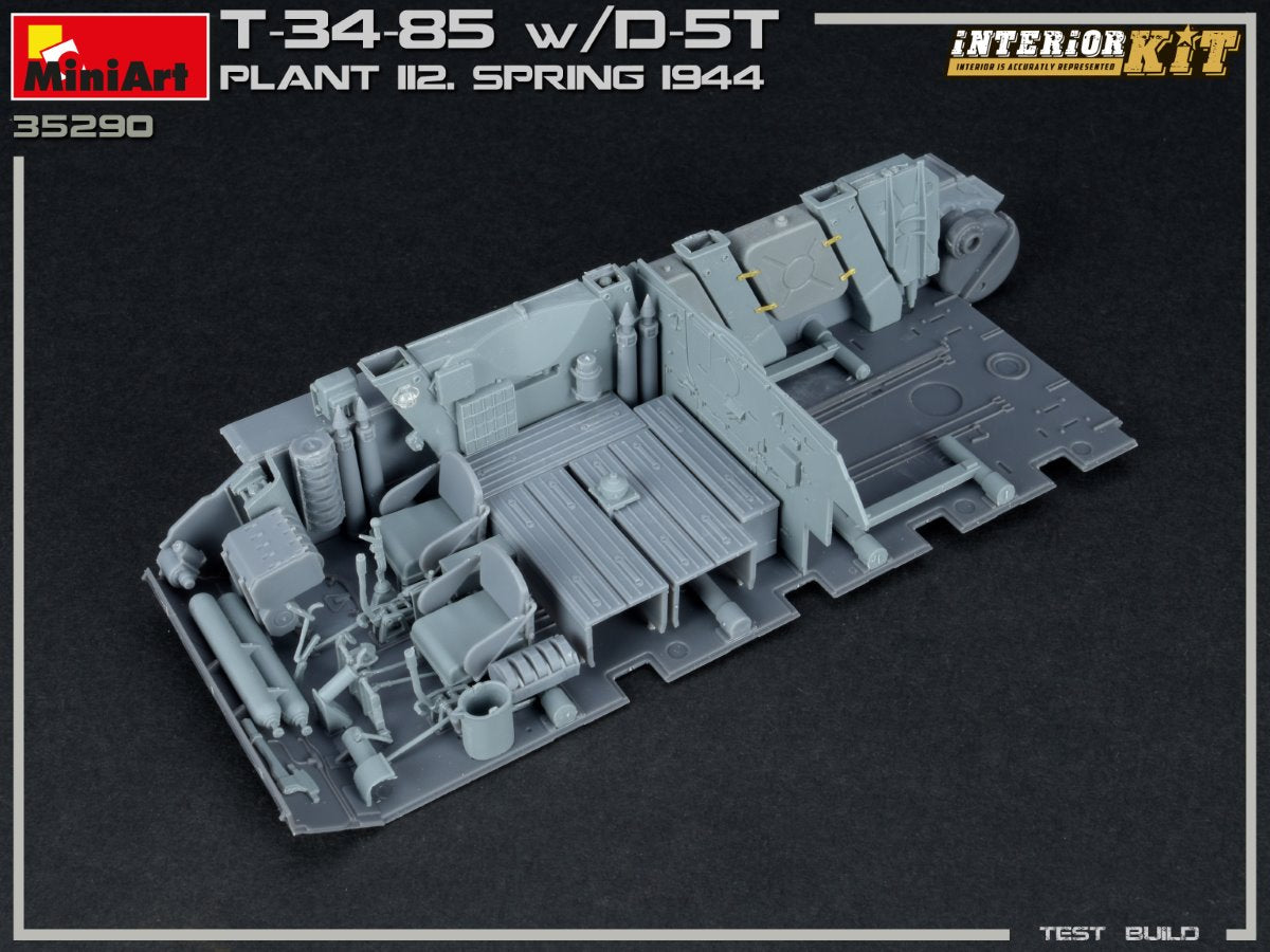 1/35 T34/85 w/D-5T. Plant 112 Spring 1944, Interior Kit - Hobby Sense