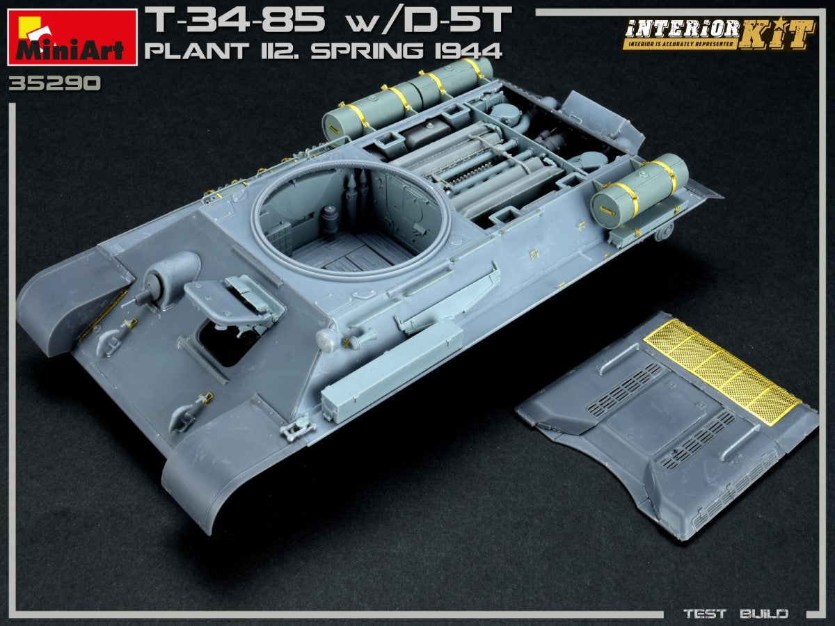1/35 T34/85 w/D-5T. Plant 112 Spring 1944, Interior Kit - Hobby Sense
