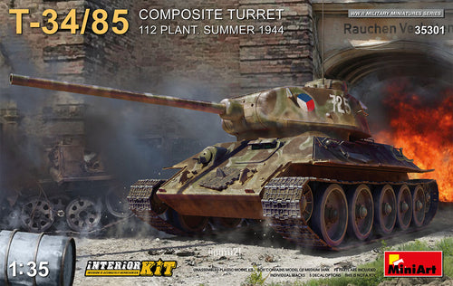 1/35 T34-85 Composite Turret. 112 Plant. Summer 1944 Interior Kit - Hobby Sense