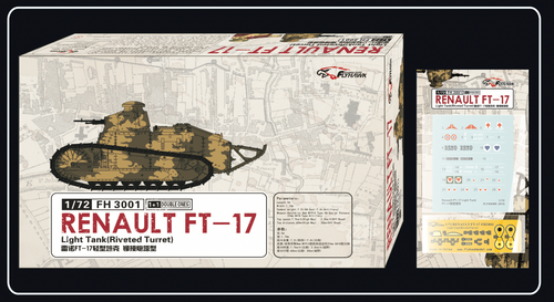 1/72 Renault FT-17 Light Tank (Riveted Turret) - Hobby Sense