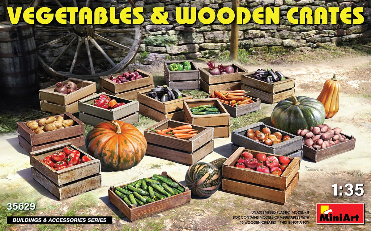 1/35 Vegetables & Wooden Crates - Hobby Sense