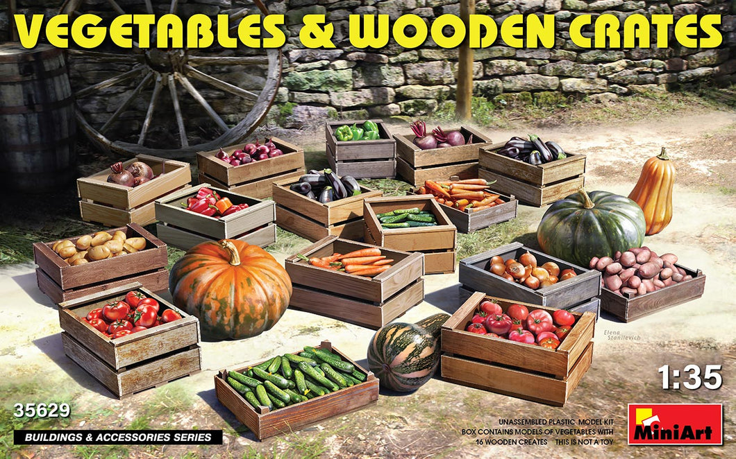 1/35 Vegetables & Wooden Crates - Hobby Sense