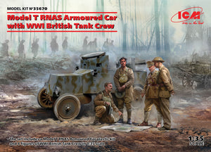 1/35 Model T RNAS Armoured Car with WWI British Tank Crew - Hobby Sense