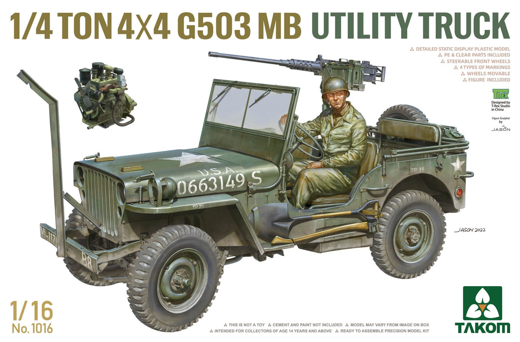 1/16 1/4 Ton 4x4 G503 MB Utility Truck - Hobby Sense