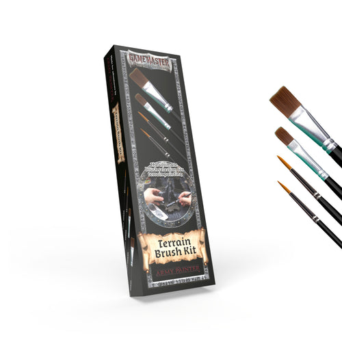 Gamemaster Terrain Brush Kit, 4 Brushes - Hobby Sense