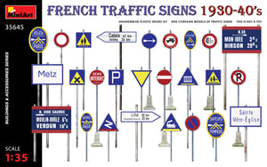 1/35 French Traffic Signs 1930-40's - Hobby Sense